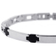 Stainless Steel Black Rubber Mens Bracelet 6 mm 8 1/2 inches