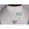 Womens Fancy Diamond Butterfly Brooch Pendant 14K White Gold