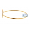 Womens Diamond Evil Eye Cuff Bracelet 14K Yellow Gold 0.39 ct 6"