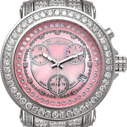 Joe Rodeo Rio 9.50 ct Iced Out Diamond Pink Dial Watch JRO9