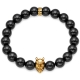 Yellow Gold Devil Black Onyx Adjustable Bracelet by Edus&Co