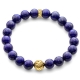 Yellow Gold Star Bead Blue Lapis Lazuli Bracelet by Edus&Co