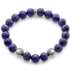Sterling Silver Star Bead Blue Lapis Lazuli Bracelet by Edus&Co