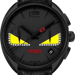 Fendi Momento Bugs Diamond Mens Black Watch F214611611D1