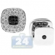 18K White Gold 2.11 ct Mixed Diamond Square Mens Cuff Links