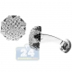 18K Gold 3.38 ct Black White Diamond Star Round Mens Cuff Links