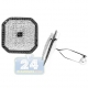 18K White Gold 2.60 ct Mixed Diamond Square Mens Cuff Links