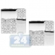 14K White Gold 2.63 ct Pave Diamond Square Mens Cuff Links