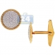 14K Yellow Gold 1.43 ct Diamond Vintage Bezel Mens Cuff Links
