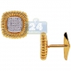 14K Yellow Gold 0.83 ct Diamond Square Vintage Cuff Links