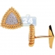 14K Yellow Gold 0.57 ct Diamond Vintage Triangle Mens Cuff Links