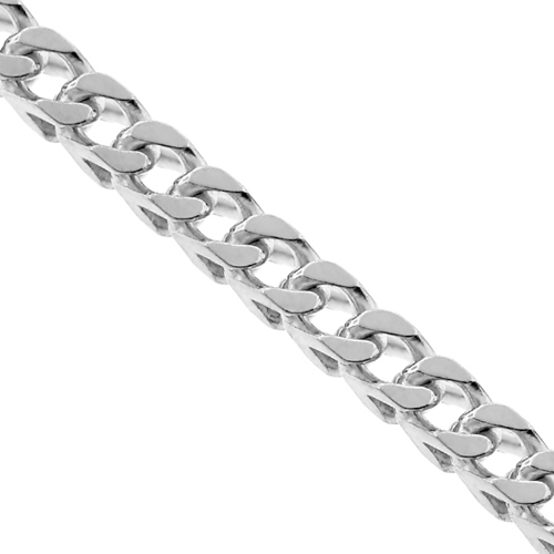 Men's 4mm Silver Franco Chain Bracelet