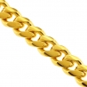 Yellow Gold Sterling Silver Miami Cuban Mens Chain 10mm 26 30"
