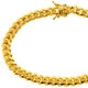 Yellow Sterling Silver Miami Cuban Link Bracelet 6.8 mm 8 1/2 inches