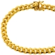 Yellow Sterling Silver Miami Cuban Link Bracelet 7.2 mm 8 1/2 inches