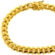 Yellow Sterling Silver Miami Cuban Link Bracelet 8.5 mm 8 1/2 inches