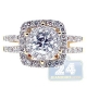 14K Yellow Gold 1.46 ct Diamond Womens Halo Engagement Ring