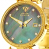 Womens Diamond Watch Aqua Master 0.3 ct Yellow Gold Black Dial