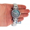 Womens Diamond Watch Aqua Master 0.3 ct Steel Black Dial