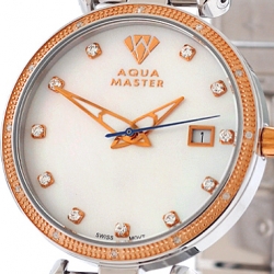Womens Diamond Watch Aqua Master 0.3 ct Two Color