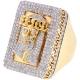 14K Yellow Gold 4.14 ct Diamond Jesus Christ Mens Ring