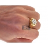 Mens Diamond Cluster Ring 14K Yellow Gold 1.80 ct