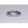 Womens Diamond Ruby Gemstone Eternity Ring 18K White Gold 6.95 ct