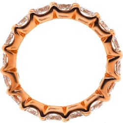 Womens Diamond Wedding Eternity Ring 18K Rose Gold 4.00 ct