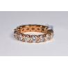Womens Diamond Wedding Eternity Ring 18K Rose Gold 4.00 ct