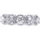 Womens Diamond Halo 5-Stone Ring 18K White Gold 2.00 ct