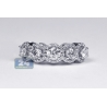 Womens Diamond Halo 5-Stone Ring 18K White Gold 2.00 ct