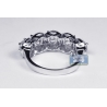 Womens Diamond Halo 5-Stone Ring 18K White Gold 2.00 ct
