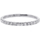 Womens Diamond Wedding Band 18K White Gold 0.35 ct 1.8 mm