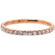 Womens Diamond Wedding Band 18K Rose Gold 0.35 ct 1.8 mm