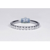 Womens Diamond Wedding Ring 18K White Gold 0.46 ct 2 mm