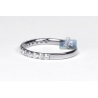 Womens Diamond Wedding Ring 18K White Gold 0.46 ct 2 mm
