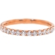 Womens Diamond Wedding Ring 18K Rose Gold 0.46 ct 2 mm