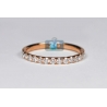 Womens Diamond Wedding Ring 18K Rose Gold 0.46 ct 2 mm