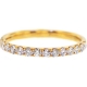 Womens Diamond Wedding Ring 18K Yellow Gold 0.46 ct 2 mm