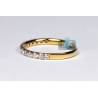 Womens Diamond Wedding Ring 18K Yellow Gold 0.46 ct 2 mm
