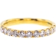 Womens Diamond Wedding Band 18K Yellow Gold 0.58 ct 2.3 mm