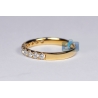 Womens Diamond Wedding Band 18K Yellow Gold 0.58 ct 2.3 mm