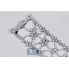 Womens Diamond Openwork Bracelet 14K White Gold 23.03 ct 7 inch