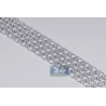 Womens Diamond Cluster Mesh Bracelet 14K White Gold 23.89 ct
