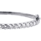 14K White Gold 4.18 ct Diamond Womens Oval Bangle Bracelet 