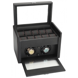 34-702 Diplomat Modena Carbon 2 Watch Winder Storage