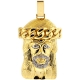 14K Yellow Gold 0.42 ct Diamond Jesus Christ Religious Pendant