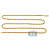 10K Yellow Gold Diamond Cut Hollow Rope Chain 2.5 mm 20 22 24 26"