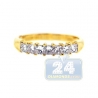 14K Yellow Gold 0.76 ct Princess Diamond Womens Wedding Ring