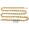 10K Yellow Gold Diamond Cut Hollow Rope Chain 7 mm 26 28 30"